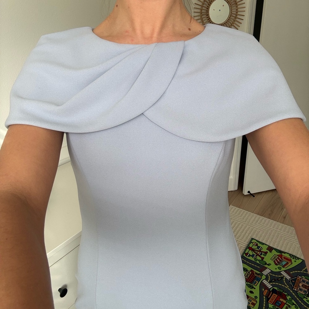 Harper Rose Pale Blue Draped dress